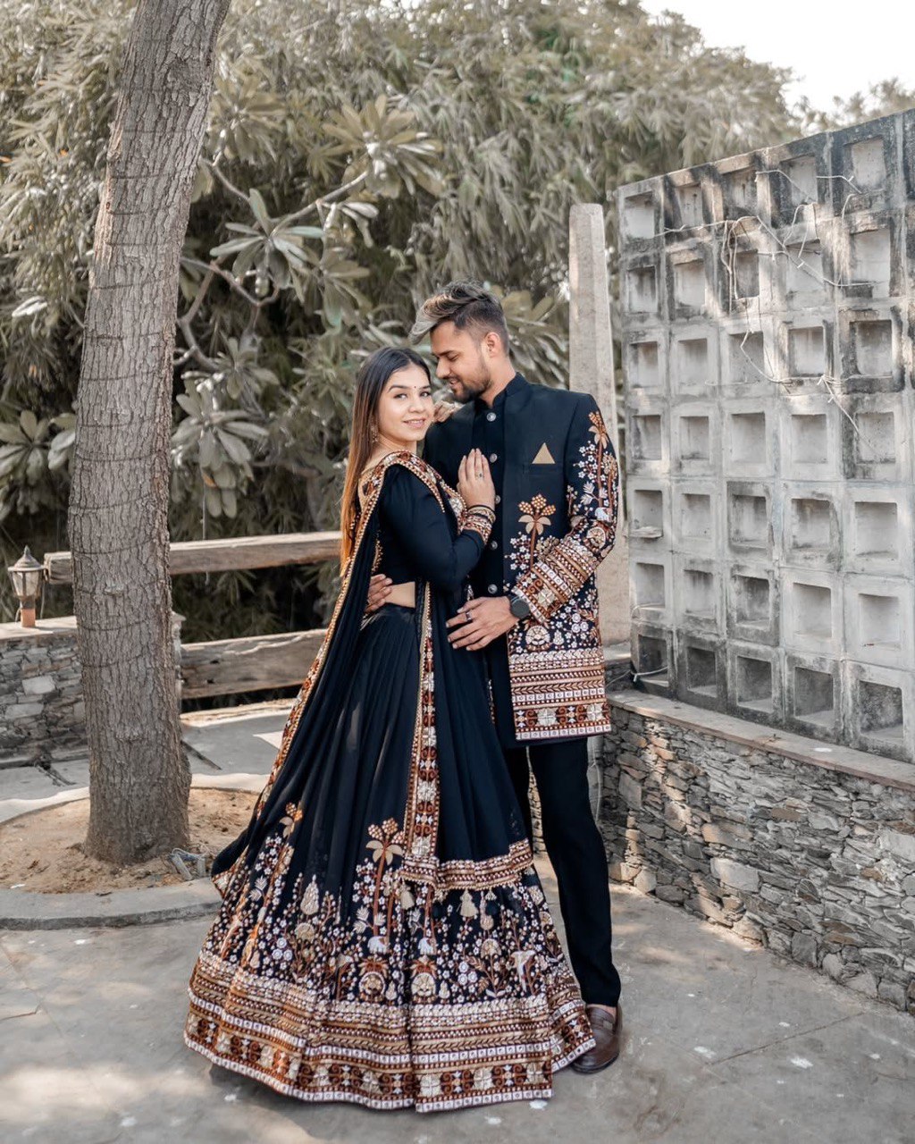 Black Foux Gorgette thread with Sequnce Lehenga - INSPIRED | Ready To Wear - qivii