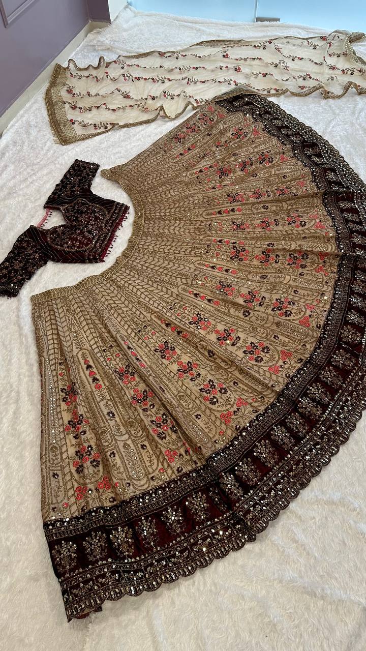 Heavy Kasturi silk lehenga with Dori Lehenga Choli - INSPIRED | Ready To Wear - qivii