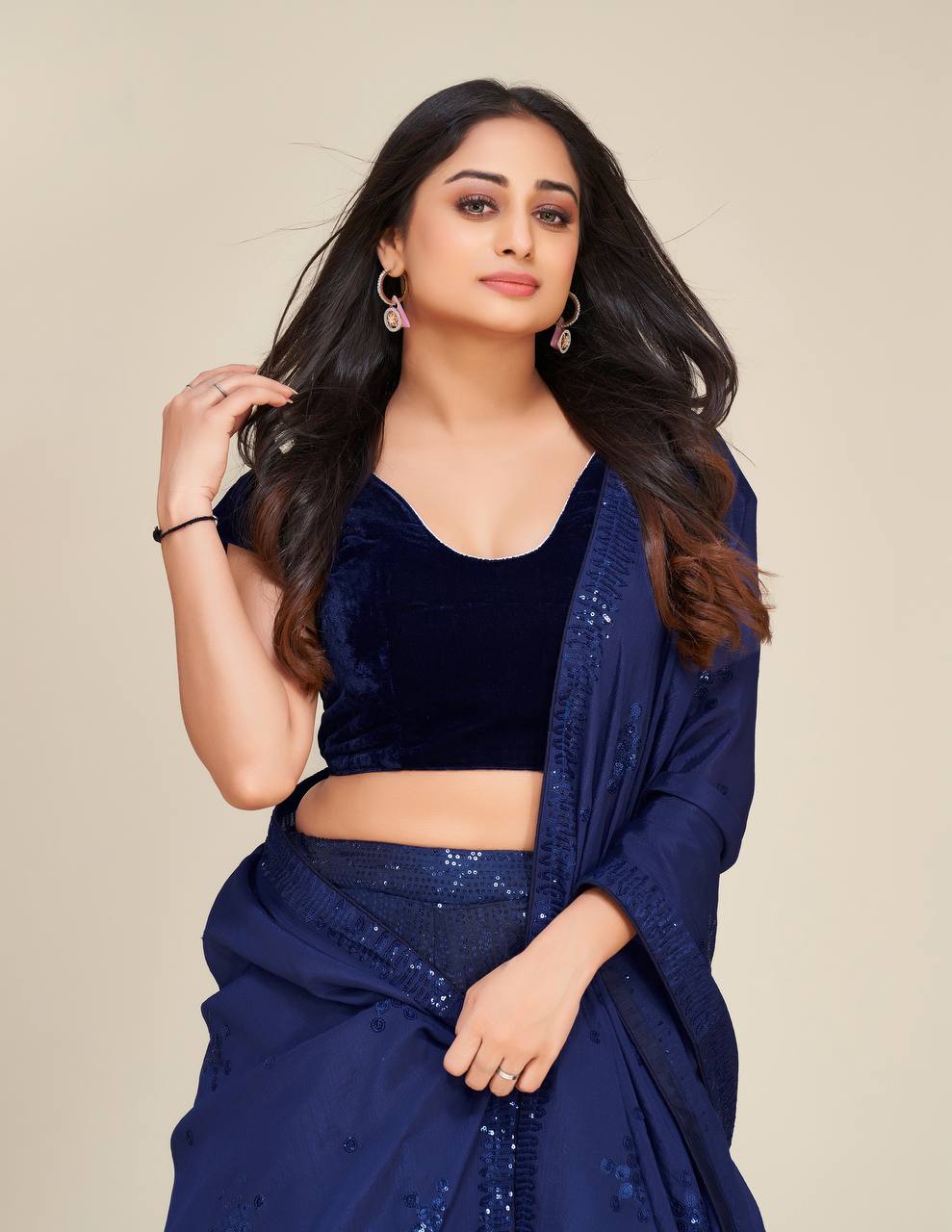 Two tone tapeta silk lehnga with sequence work - INSPIRED | Ready To Wear - qivii