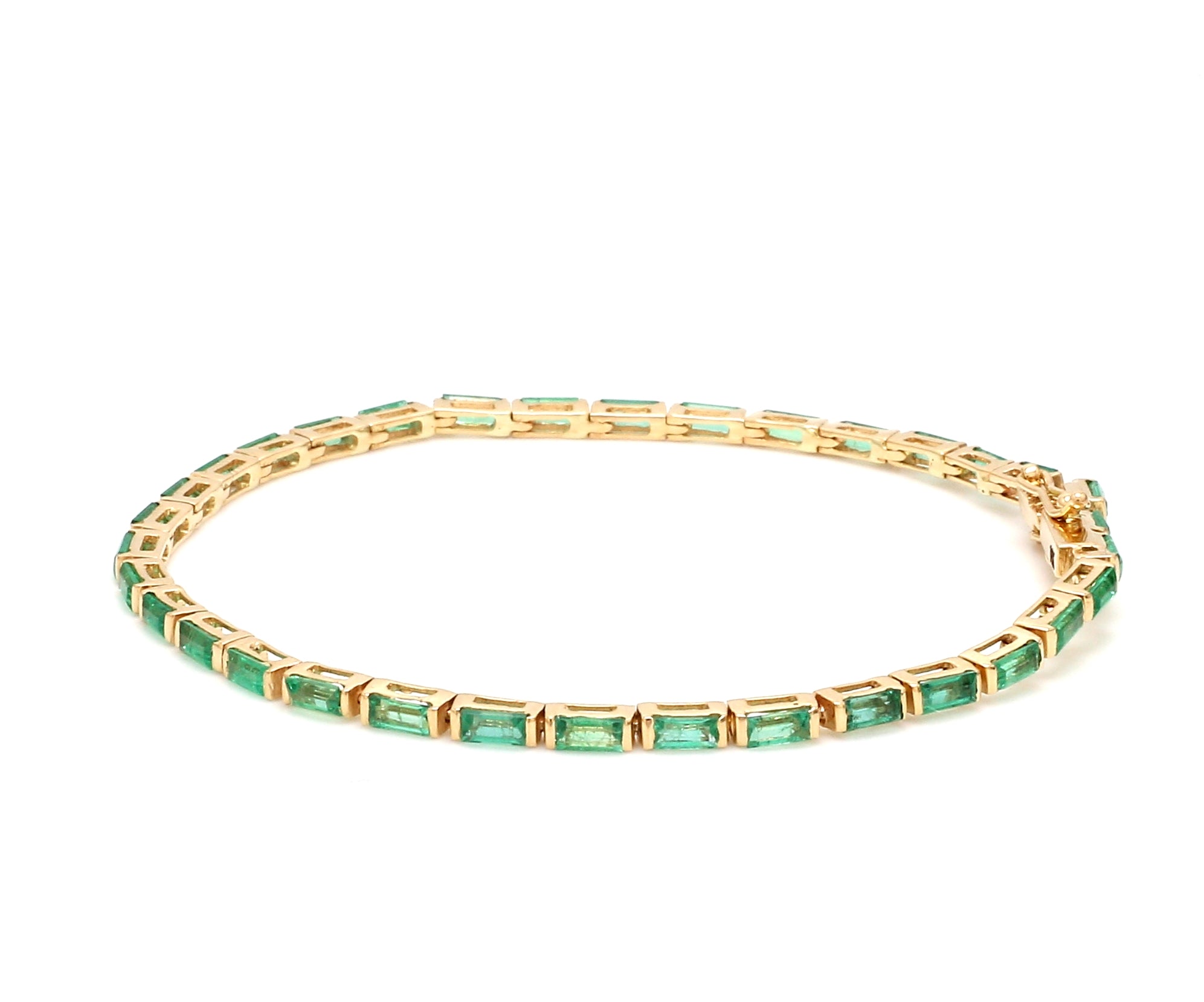 Emerald Horizontal Baguette Bracelet