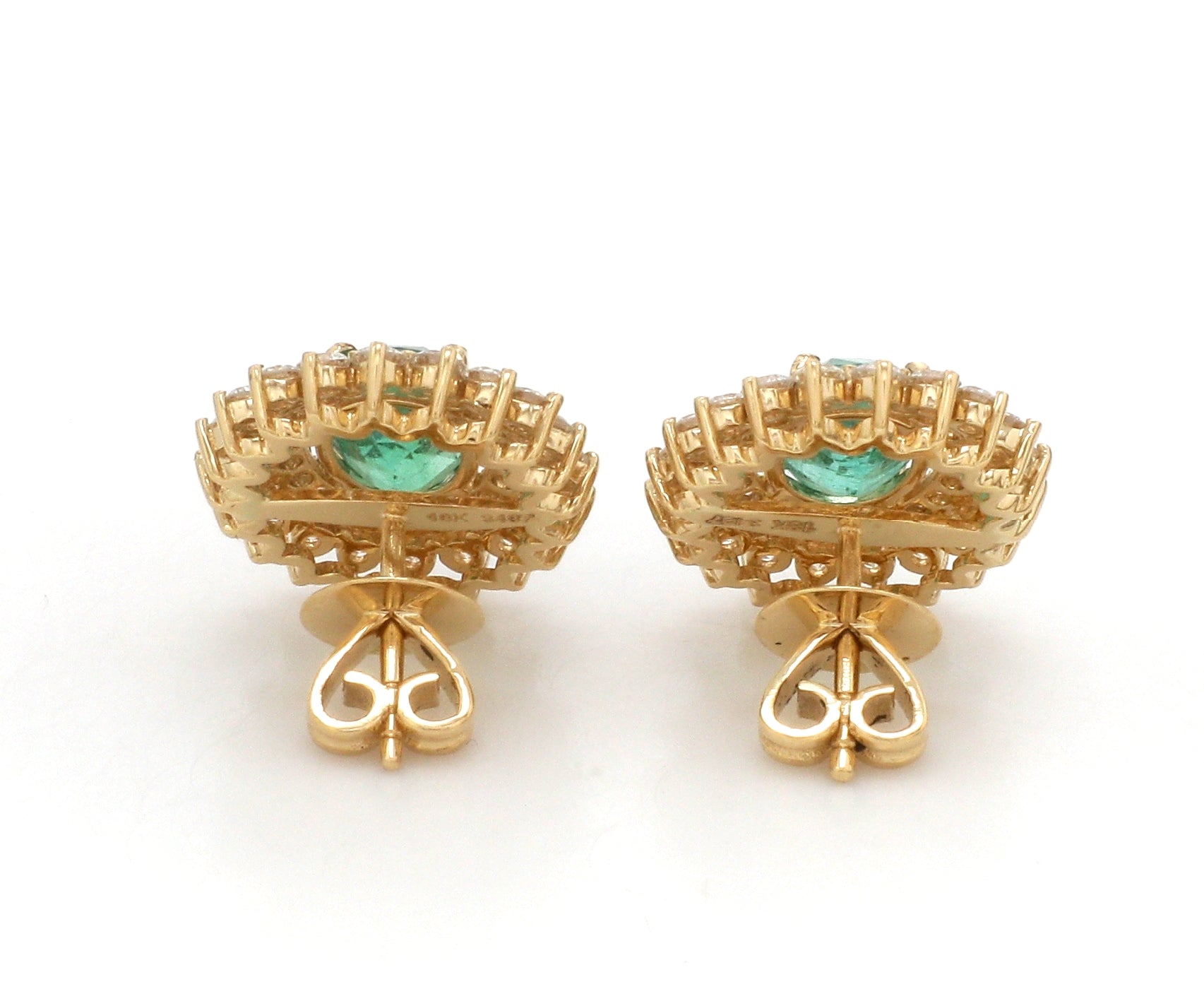 JPERG-3487/9296 Diamond Emerald Earring