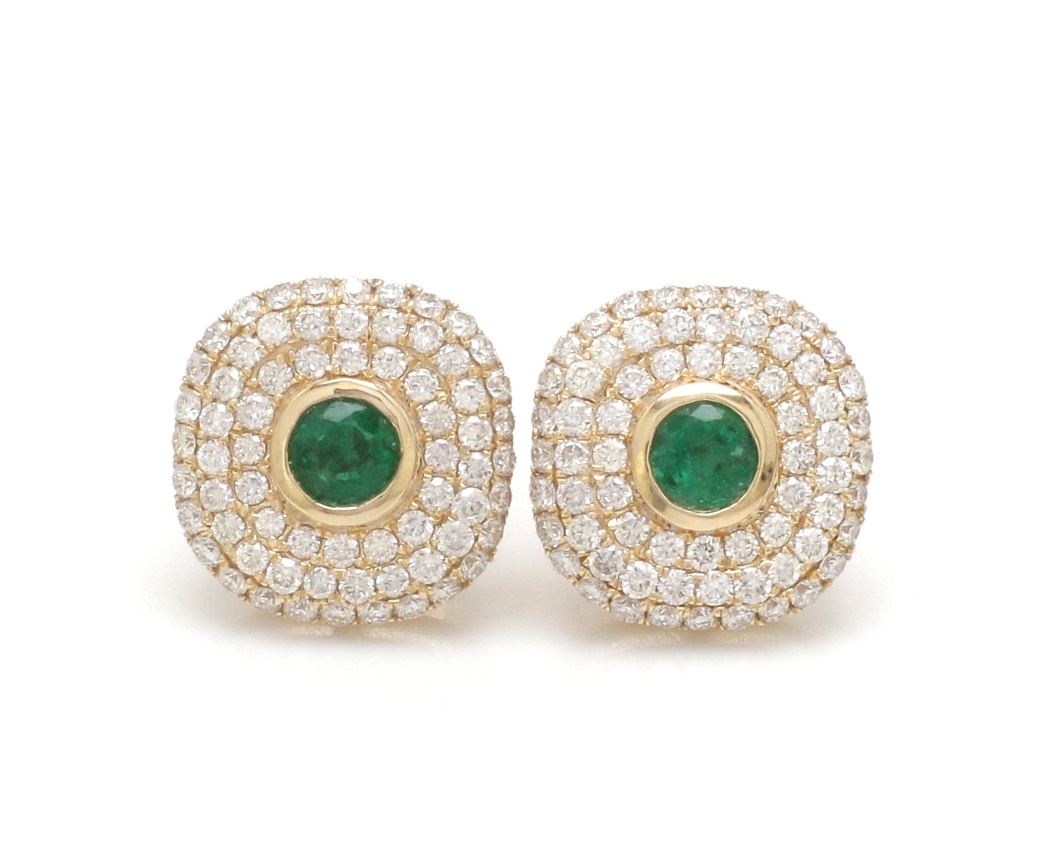 JPERG-3488/9297 Diamond Emerald Earring