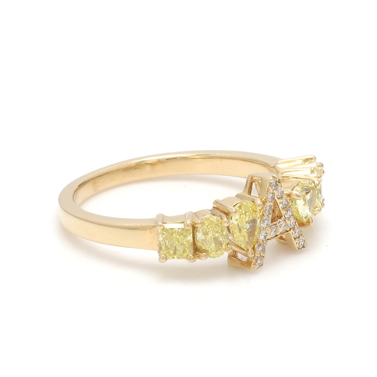 JPRG-3465/8851 Yellow Diamond A Letter Ring