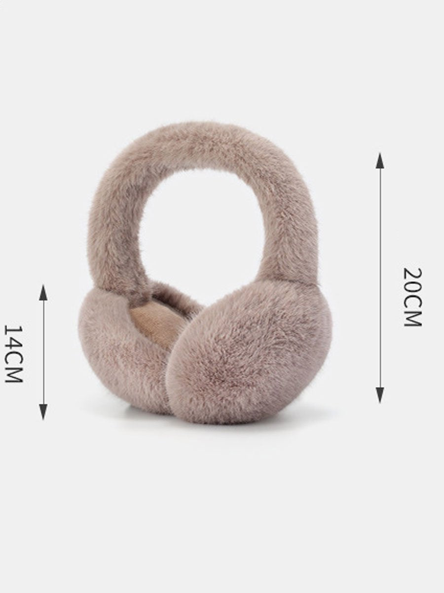 Warm And Windproof Fleece Foldable Imitation Rabbit Fur Earmuffs - By Qivii