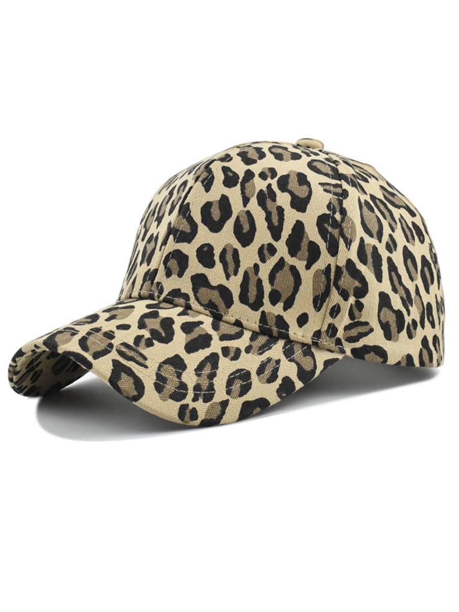 Casual Retro Leopard Print Baseball Cap - By Qivii