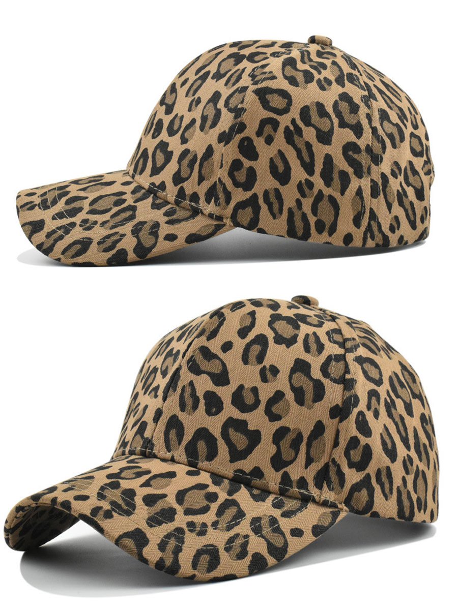 Casual Retro Leopard Print Baseball Cap - By Qivii