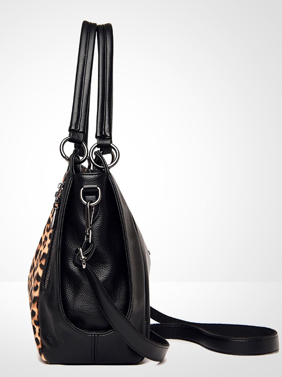Casual Leopard Print Zebra Shoulder Bag - By Qivii