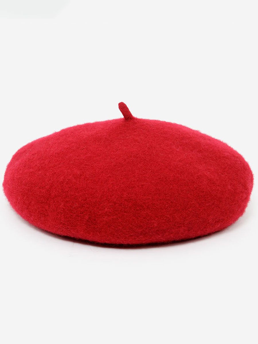 Fashionable Autumn And Winter Retro Wool Beret Hat - By Qivii