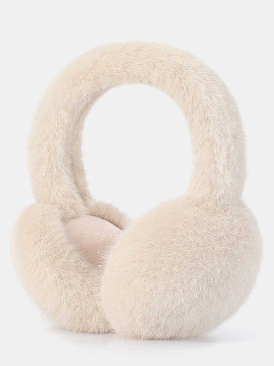 Warm And Windproof Fleece Foldable Imitation Rabbit Fur Earmuffs - By Qivii
