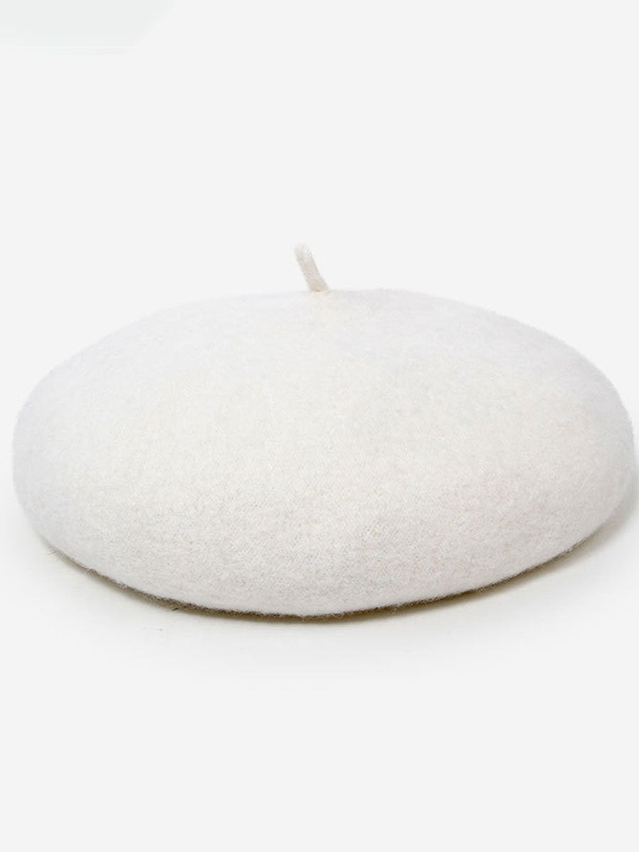 Fashionable Autumn And Winter Retro Wool Beret Hat - By Qivii