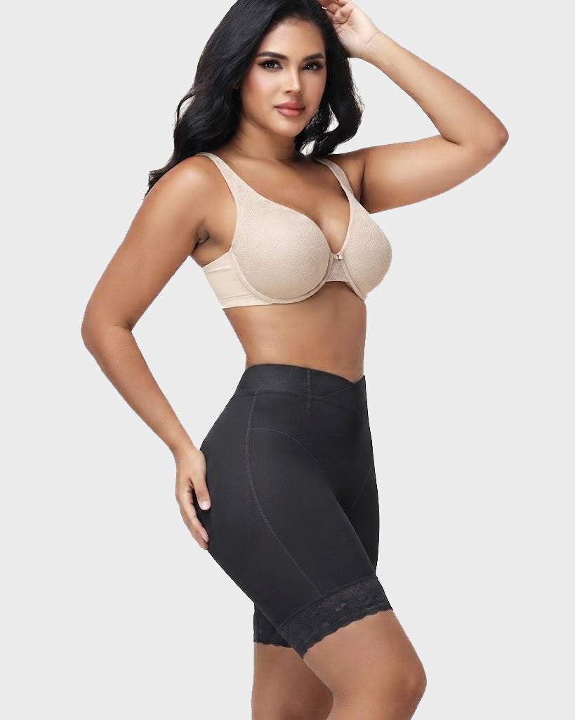 High Waist Seamless Mesh Butt Lifting Shaper Shorts