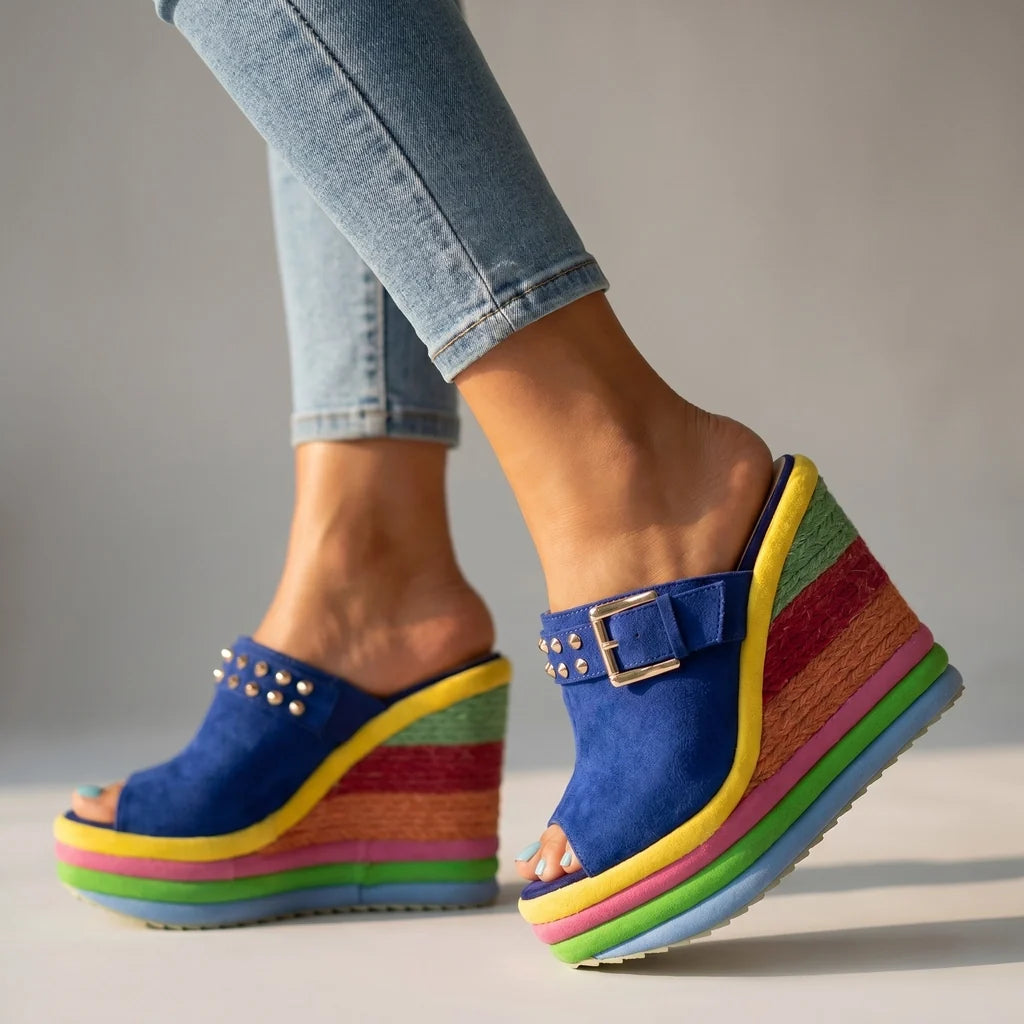 Juliet Platform Buckle Wedges