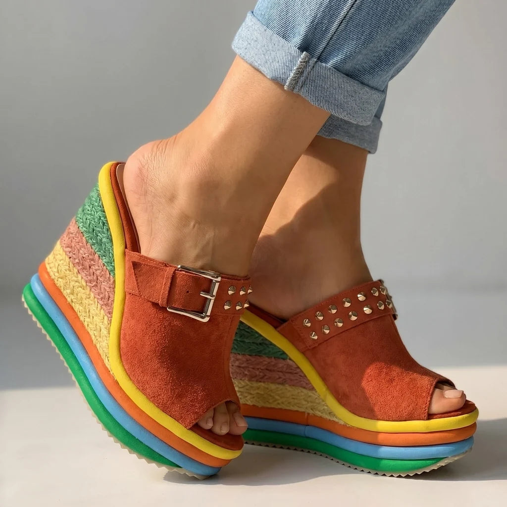 Juliet Platform Buckle Wedges