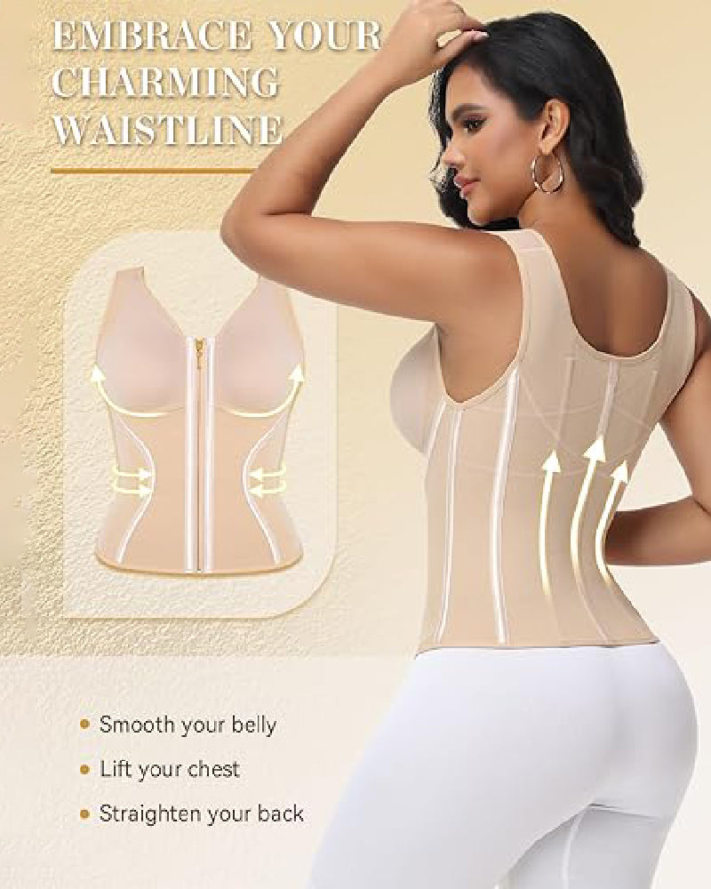 Shapshe® Women's Waist Trainer Tummy Control Hourglass Girdle With Bra