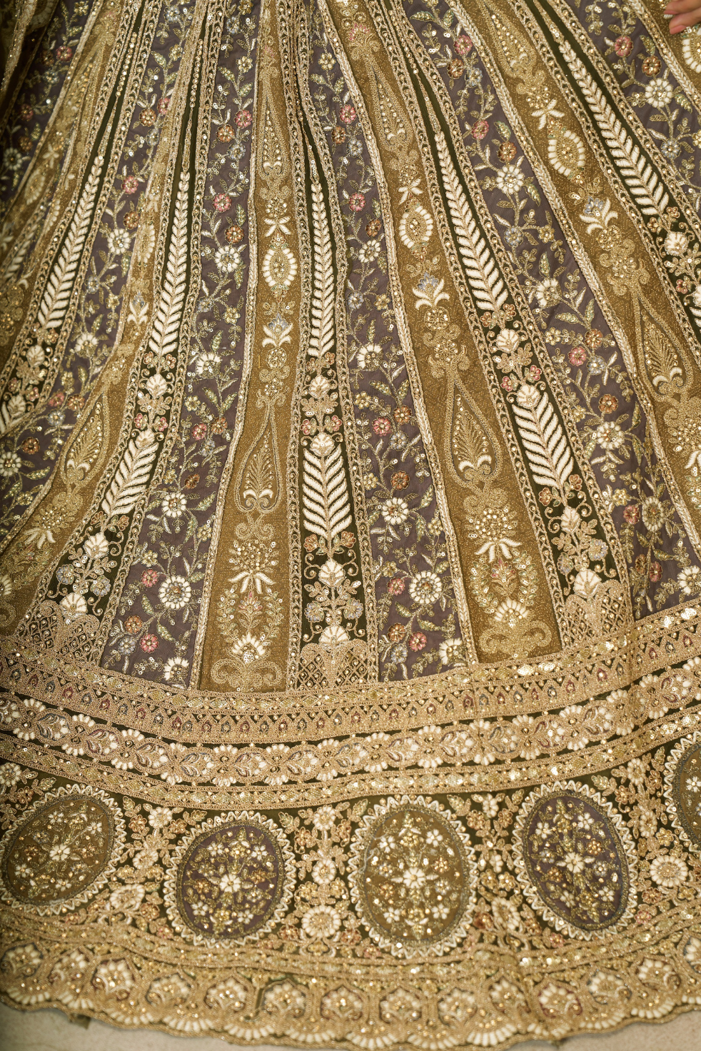 Grandeur Green Bridal Lehenga with Intricate Details - qivii