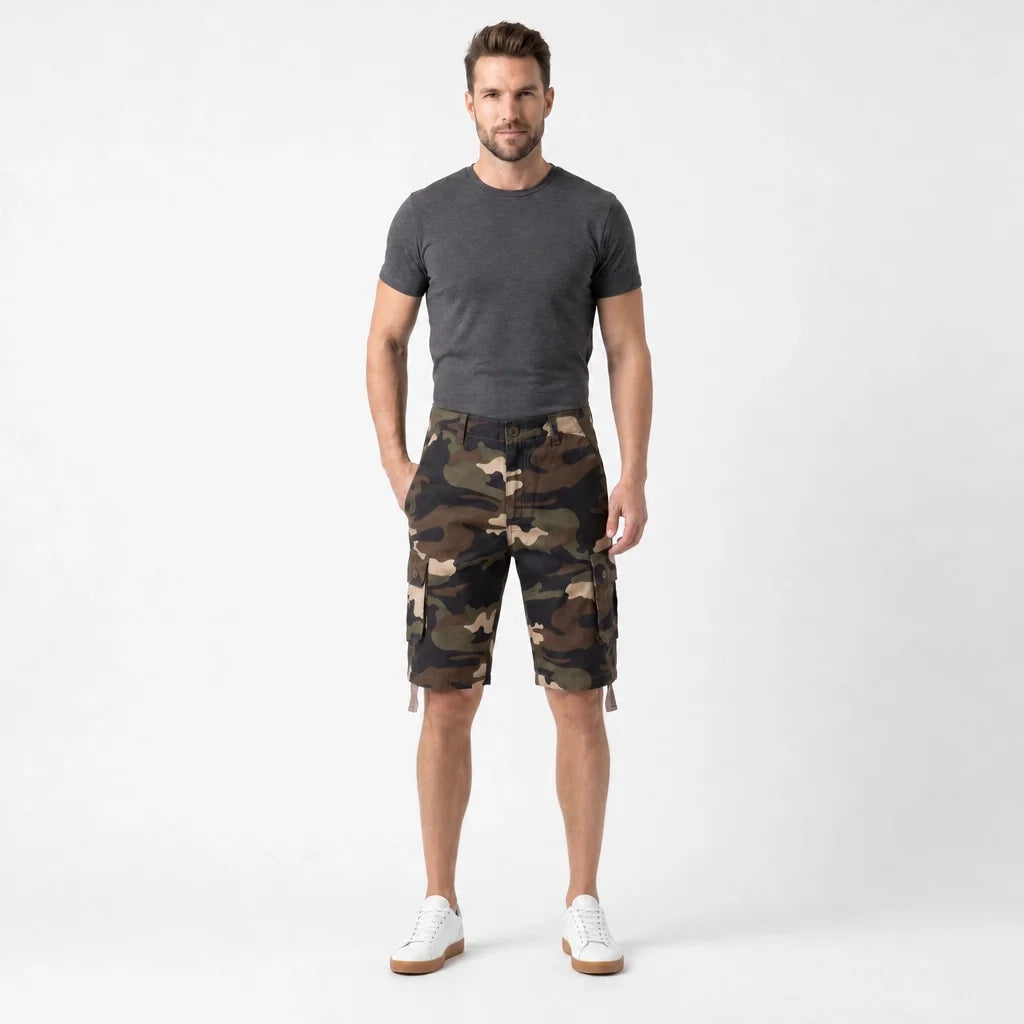 Stevie Camo Cargo Shorts