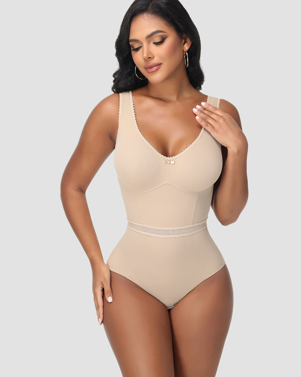 Shapshe® Figure-Shaping Lace Bodysuit for a Slim Waist - By Qivii