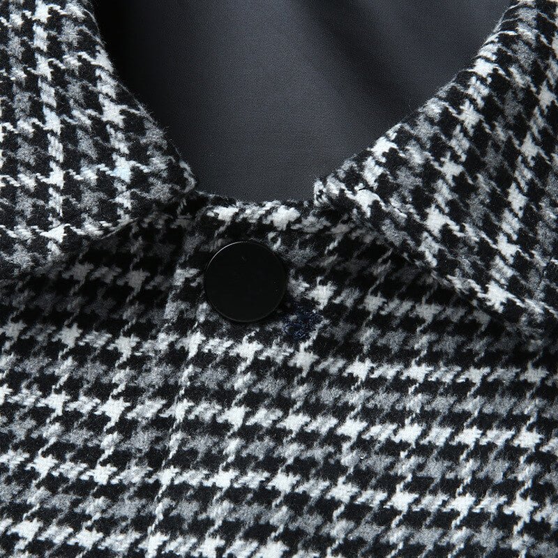 Malcolm Houndstooth Wool Jacket - By Qivii