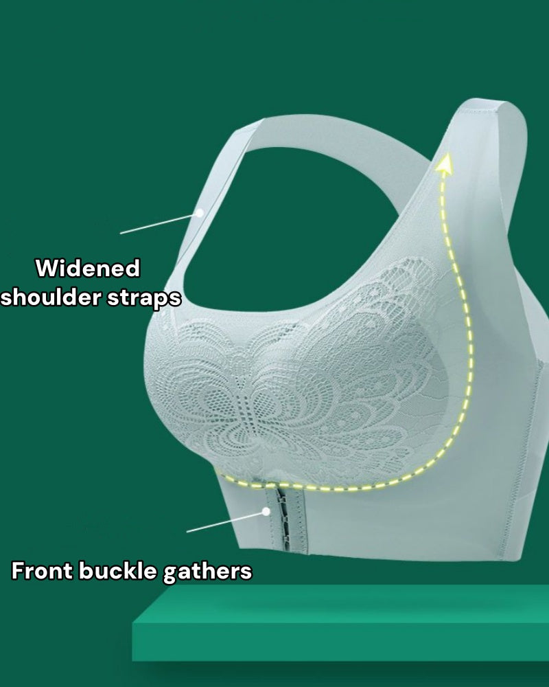 Seamless Front Buckle Push up Wireless Bra Correcting Hunchback