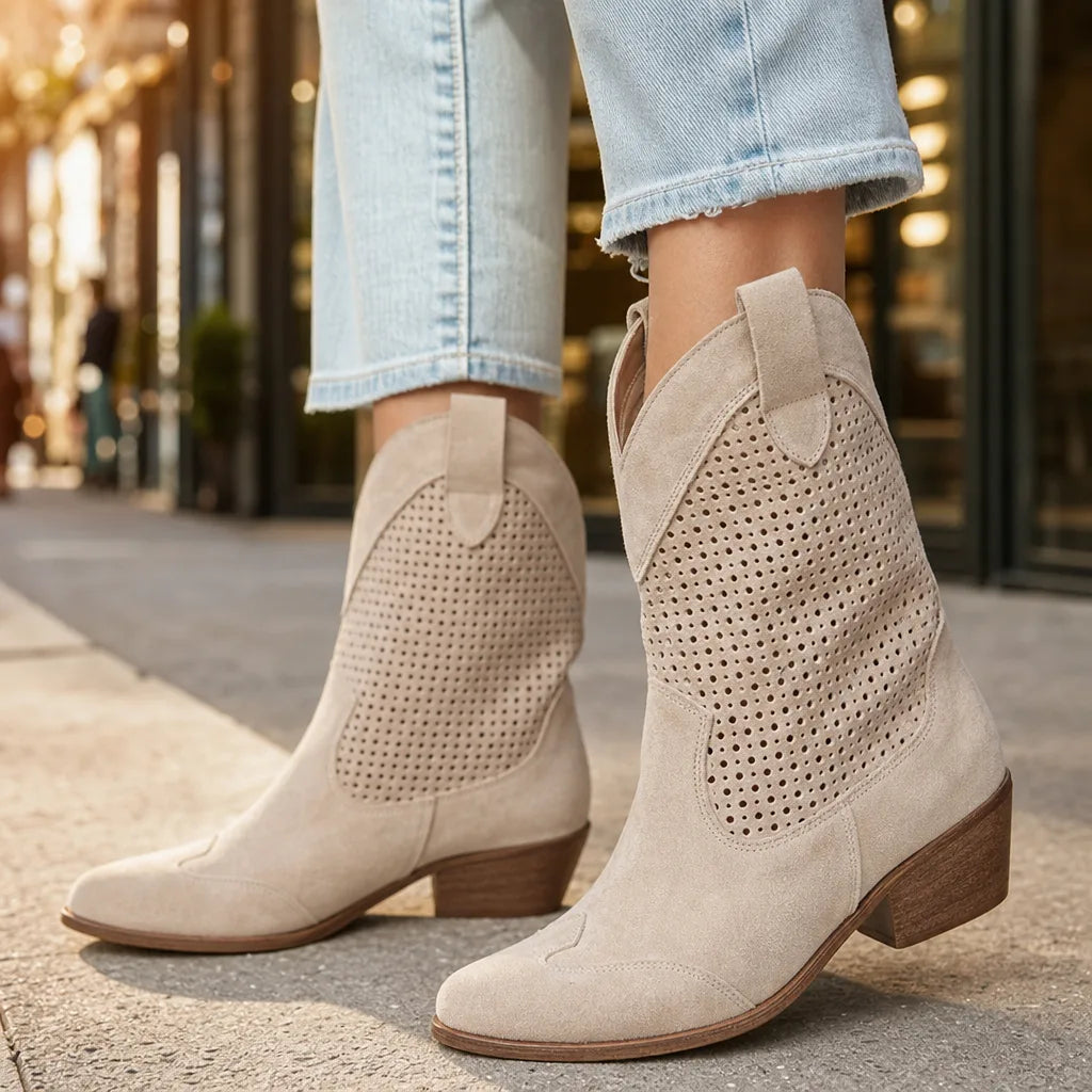 Landry Mid Heel Ankle Boots