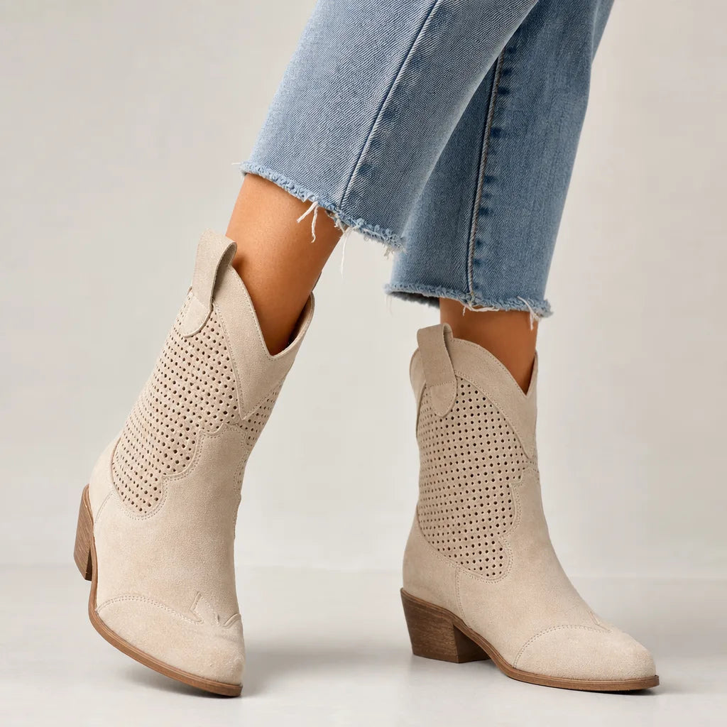 Landry Mid Heel Ankle Boots