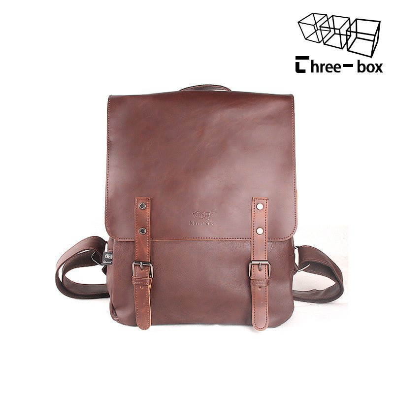Large Capacity Synthetic Leather Backpack - By Qivii