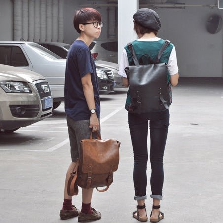 Large Capacity Synthetic Leather Backpack - By Qivii