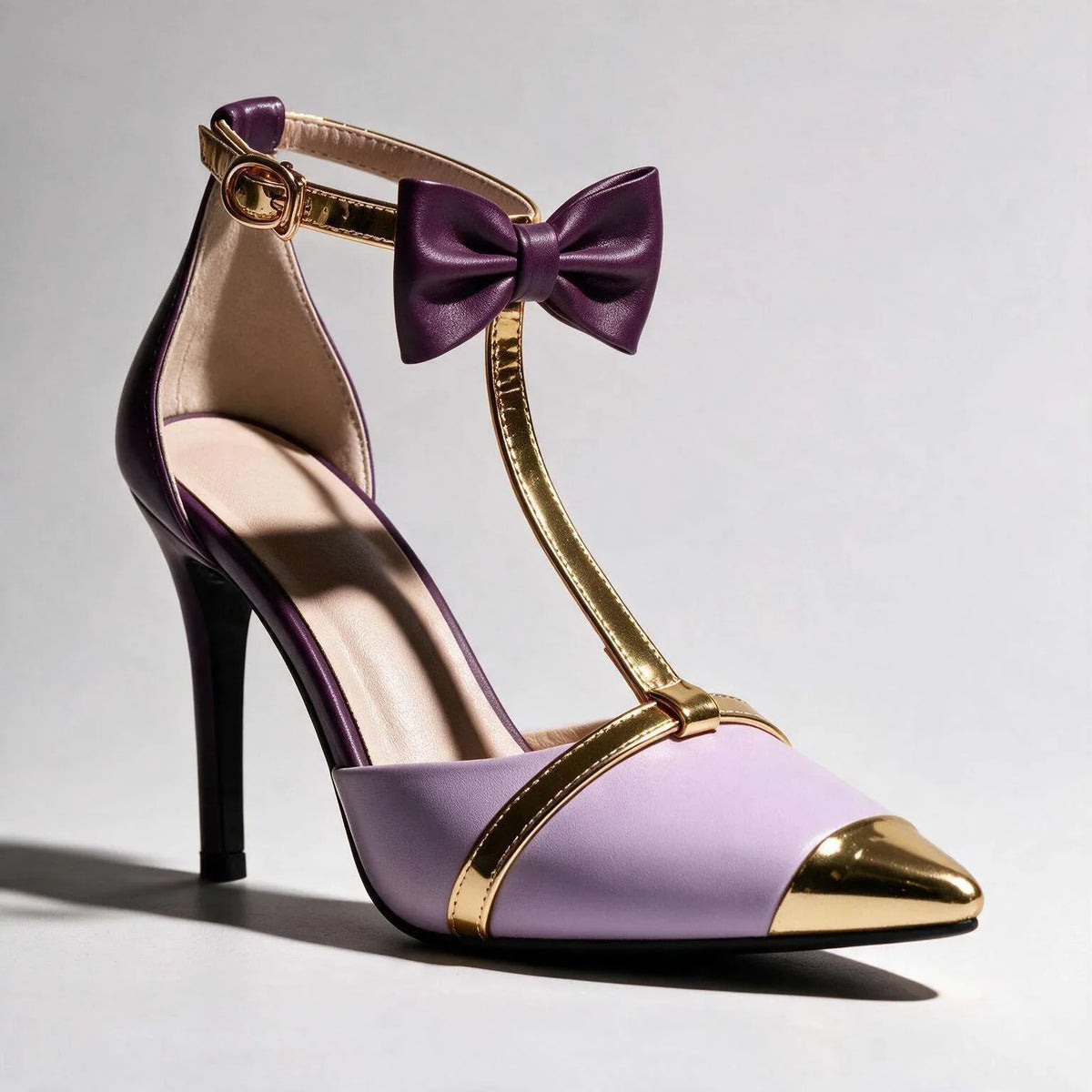 Hudson Ridge Larissa Bow Tie Heels for women, stylish multi-colored footwear with bow detail and pointed toe.