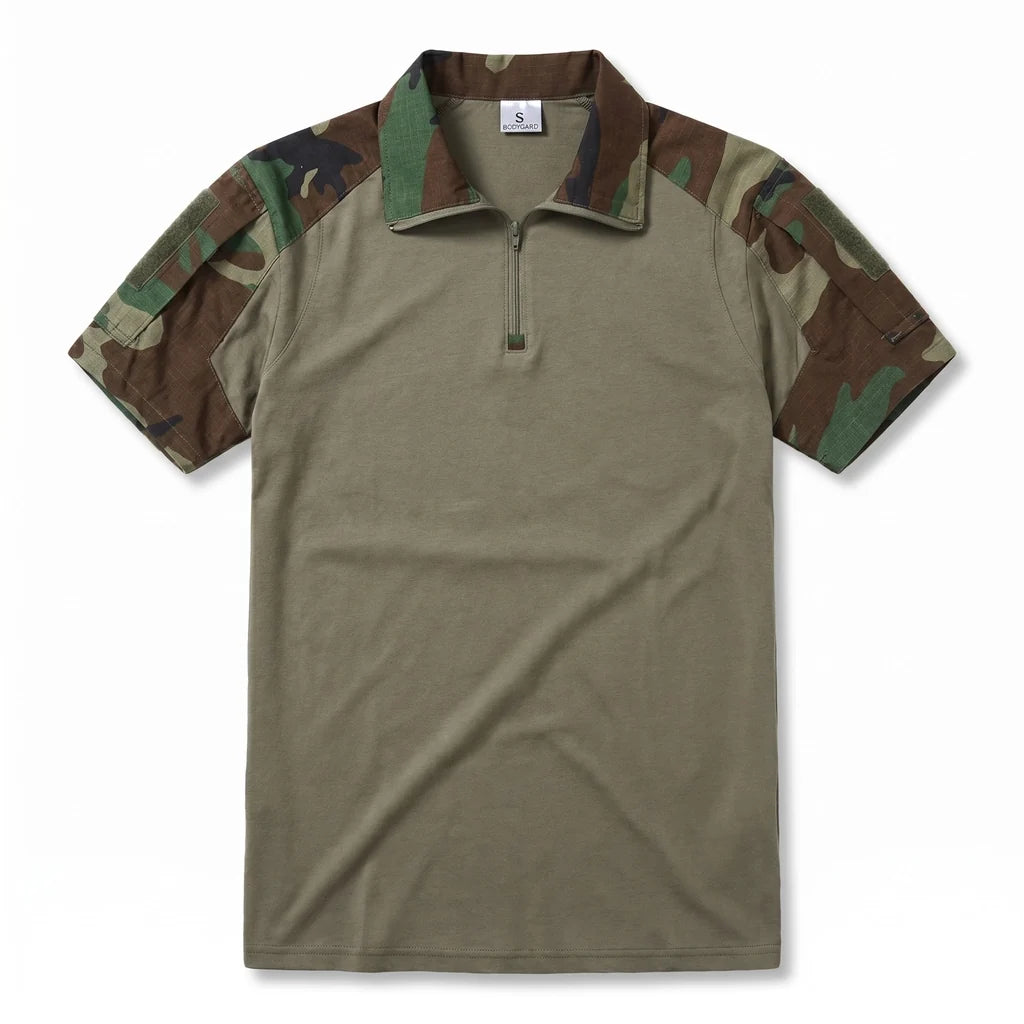 Lewis Quarter-Zip Camo Polo