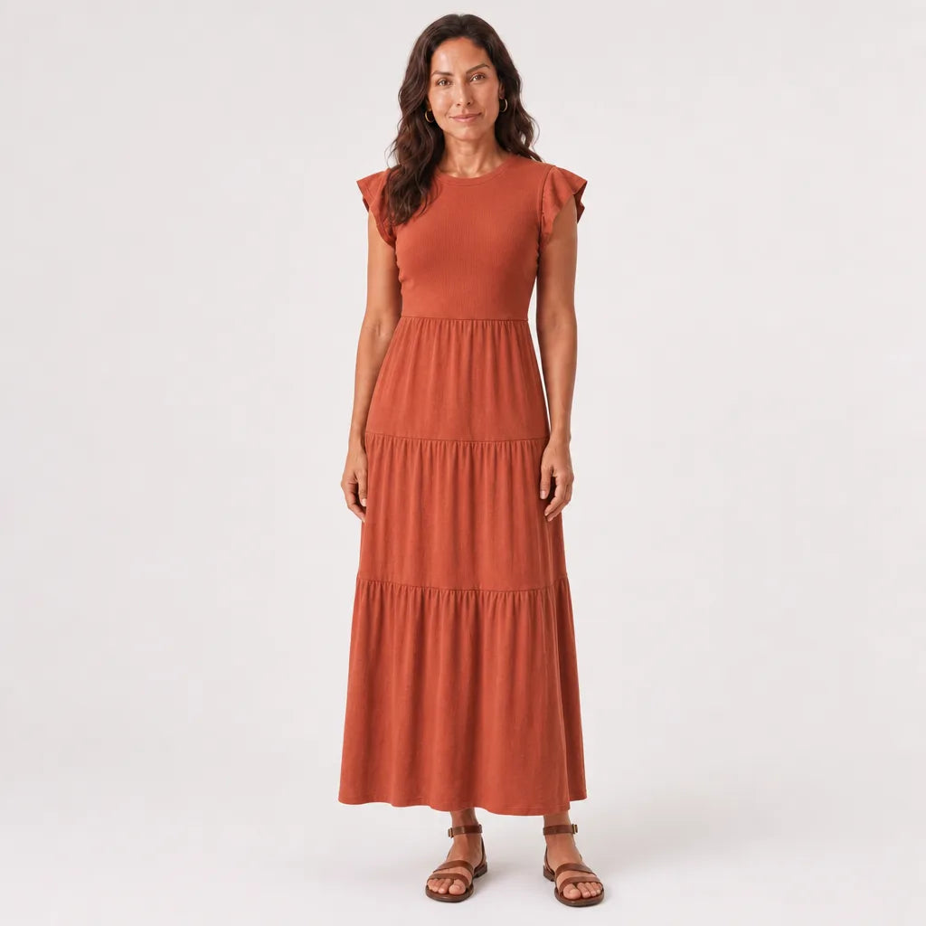 Linnet | Womens Stylish Tiered Sleeveless Dress