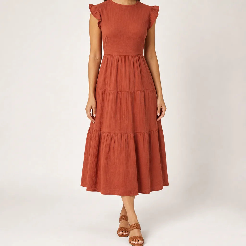 Linnet | Womens Stylish Tiered Sleeveless Dress