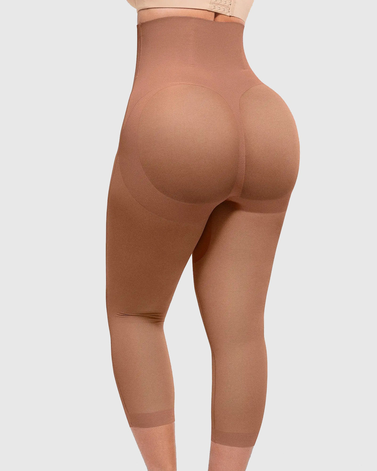 Seamless Tummy Control Butt-Lifting Shaping Mesh Capri Leggings