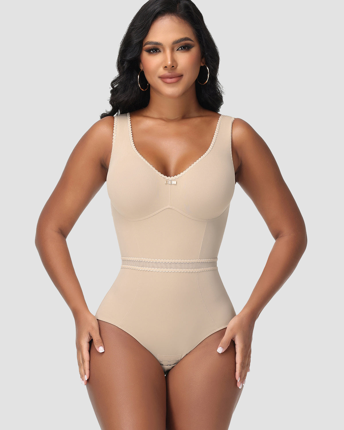 Shapshe® Figure-Shaping Lace Bodysuit for a Slim Waist - By Qivii