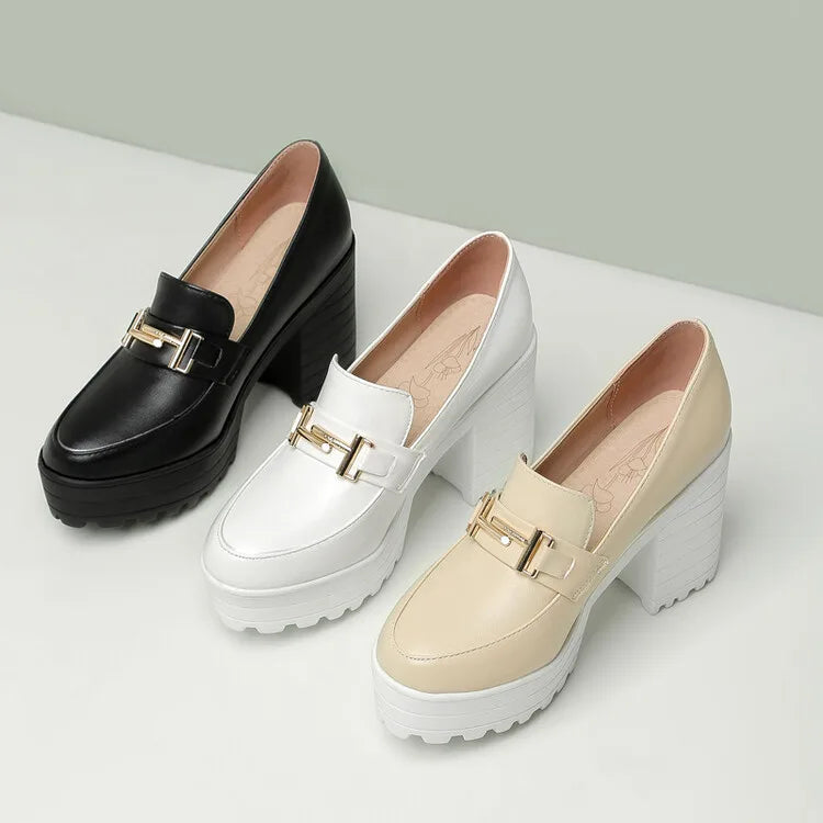 Lucian women's orthopedic platform heels by Hudson Ridge, stylish black footwear with sturdy heel and supportive design for women.