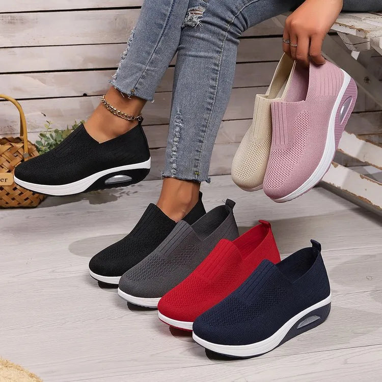 Lucinda women's cushioned orthopedic sneakers by Hudson Ridge, multicolor comfortable footwear with supportive design for women.