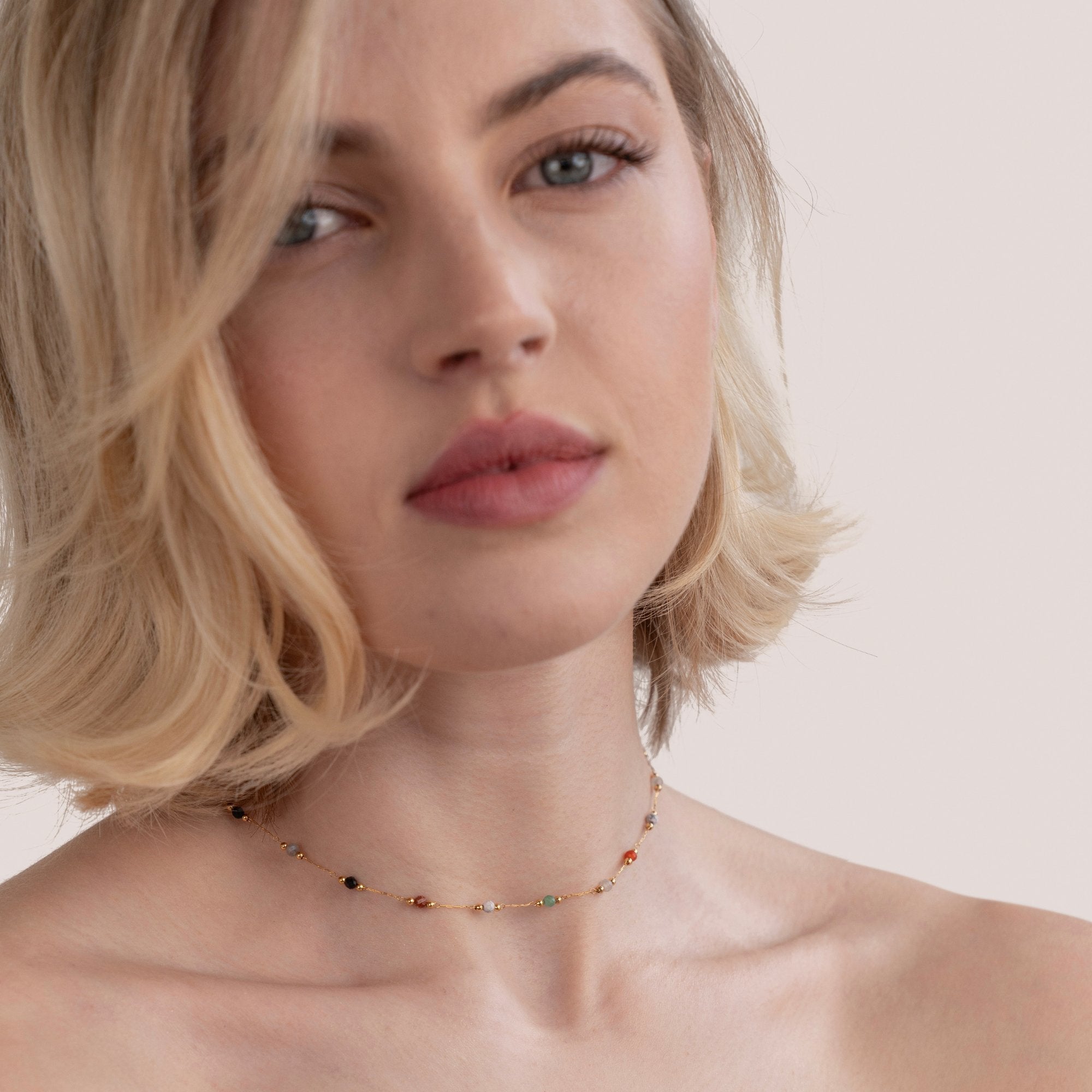 Minimalistische Collier met Steen - By Qivii