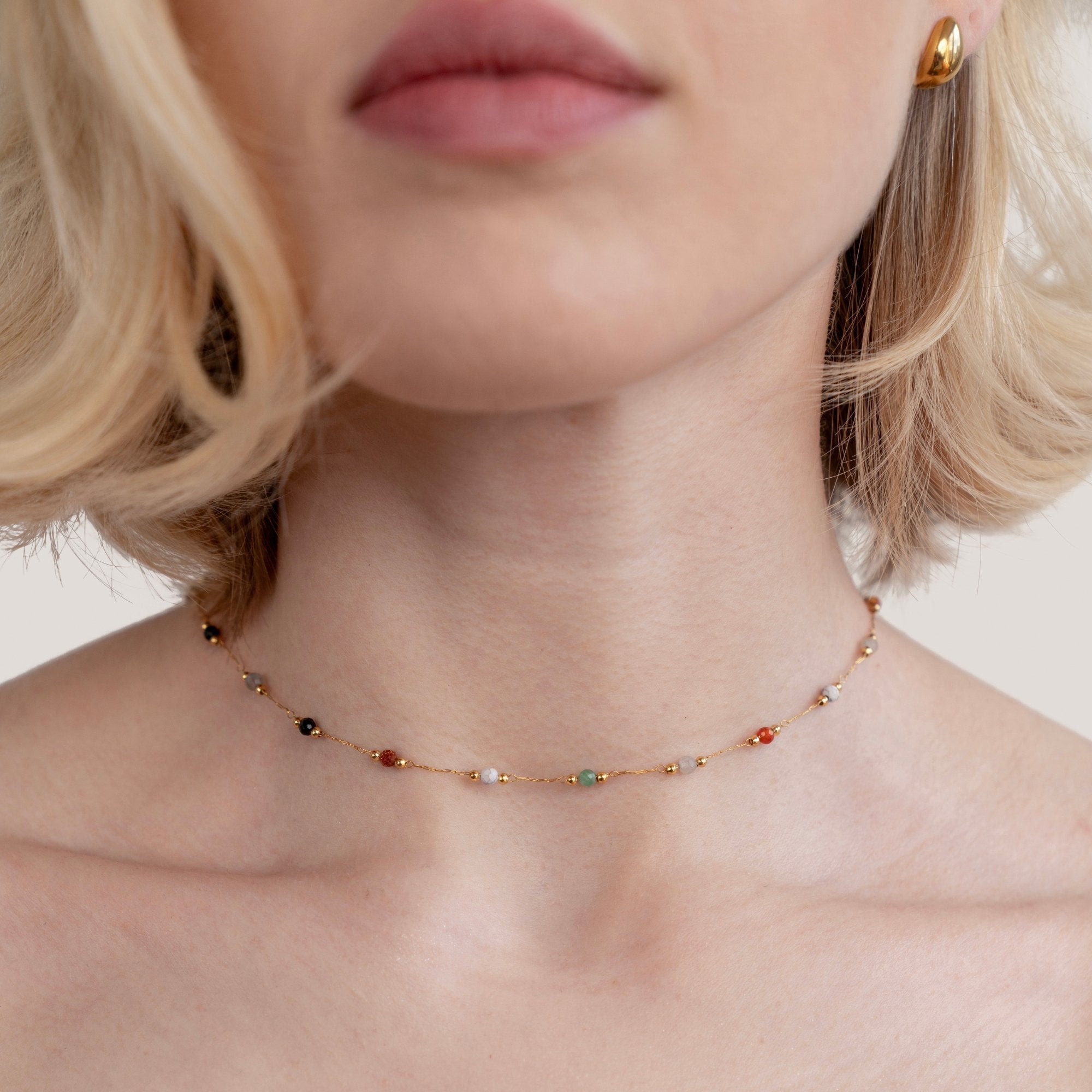 Minimalistische Collier met Steen - By Qivii