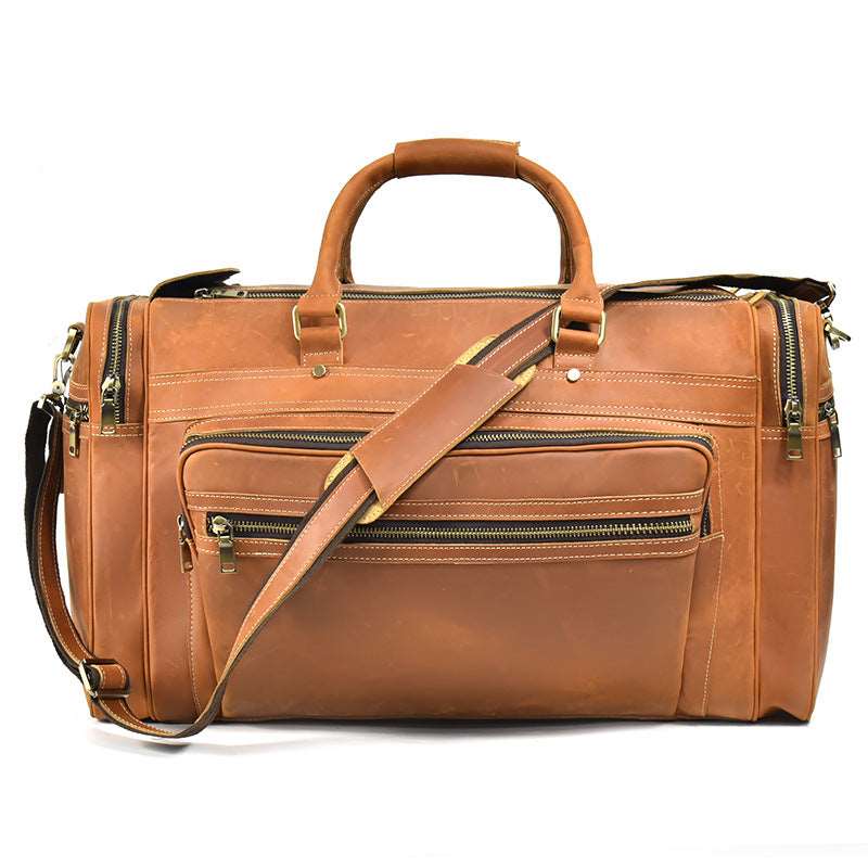 Luxury Large Capacity Retro Leather Travel Bag - By Qivii