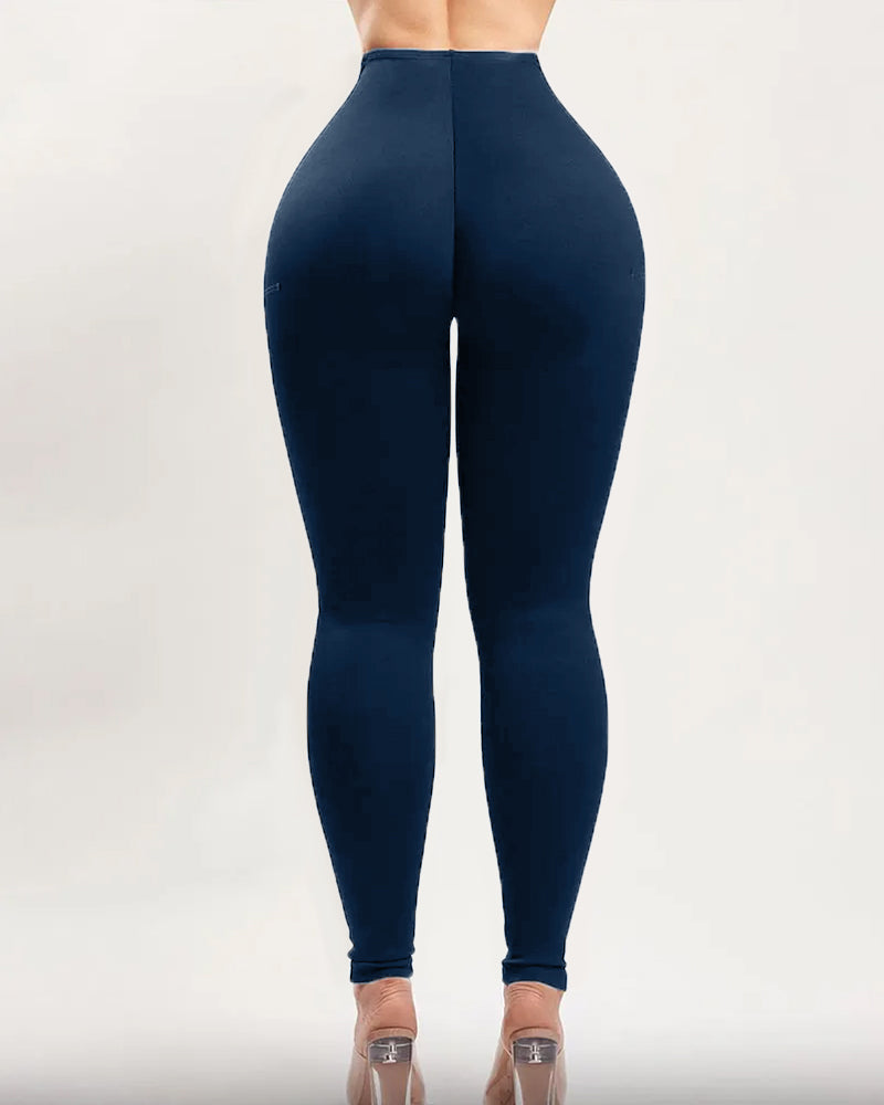 Elasticity Tummy Control High Waist Shaping Butt Lifting Slimming Leggings - By Qivii