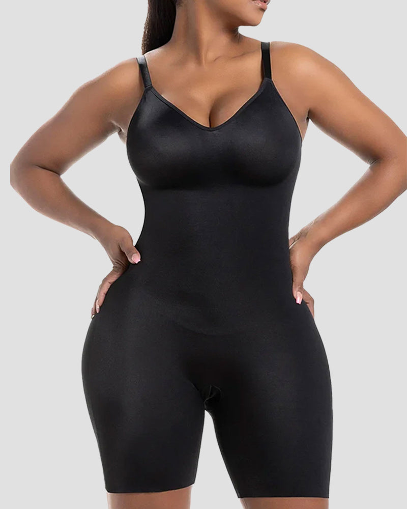 Seamless Tummy Control Shapewear Bodysuit With Built In Bra