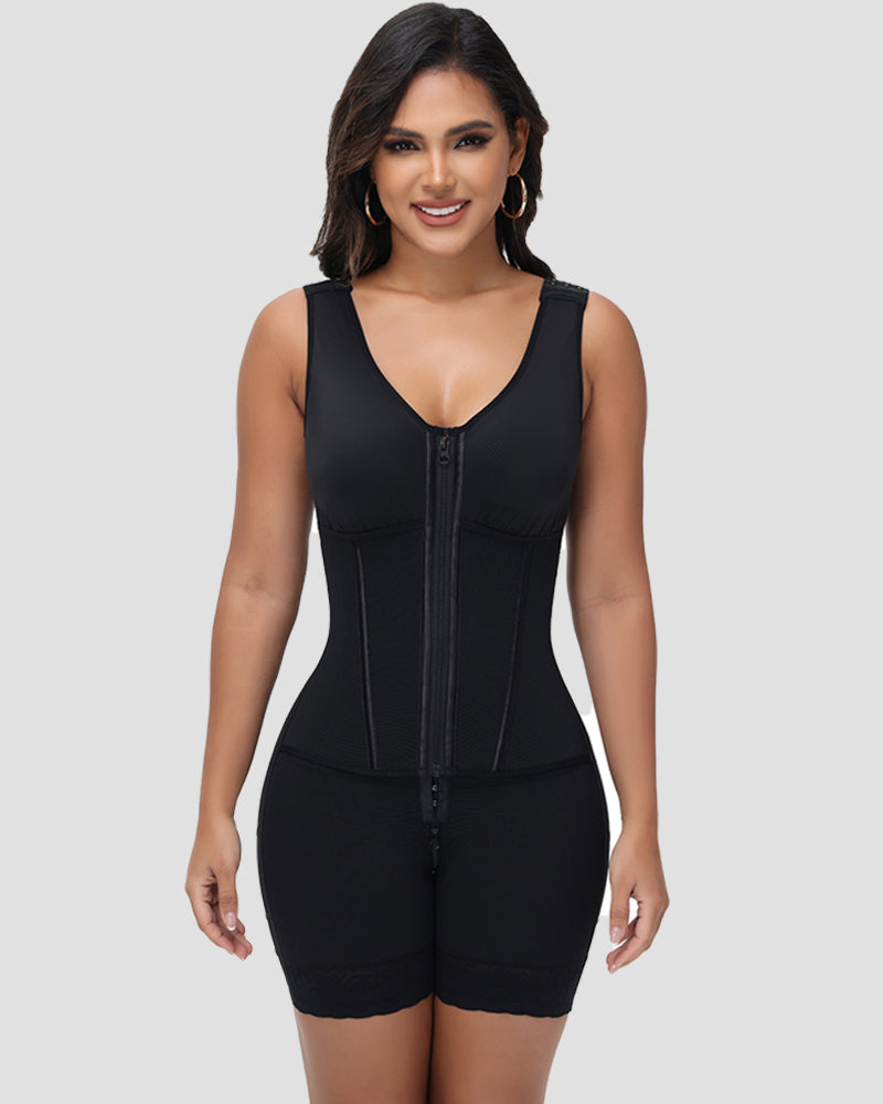 Shapshe® Sleeveless Faja Chest Tummy Control Body Shaper with Waist Trainer