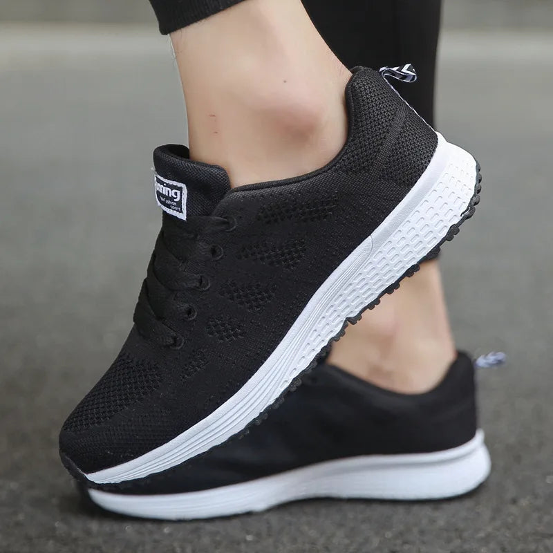 Black Mabry women's orthopedic walking shoes by Hudson Ridge, comfortable sneakers designed for support and everyday walking.