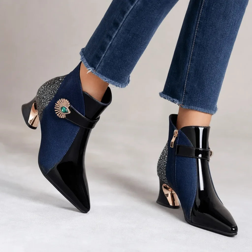 Madeleine | Womens Fall Gold Strap Heels
