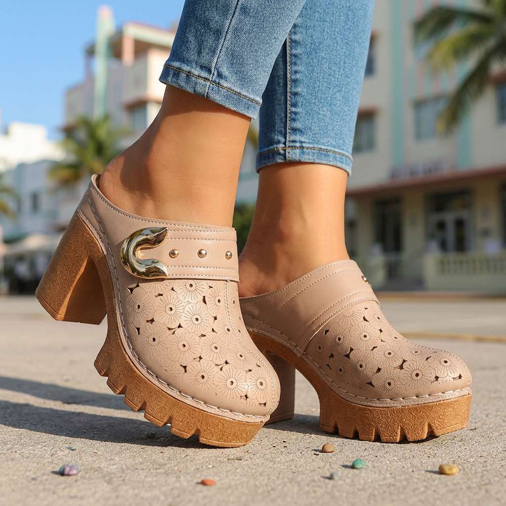 Melissa Buckle Slip-On Clogs