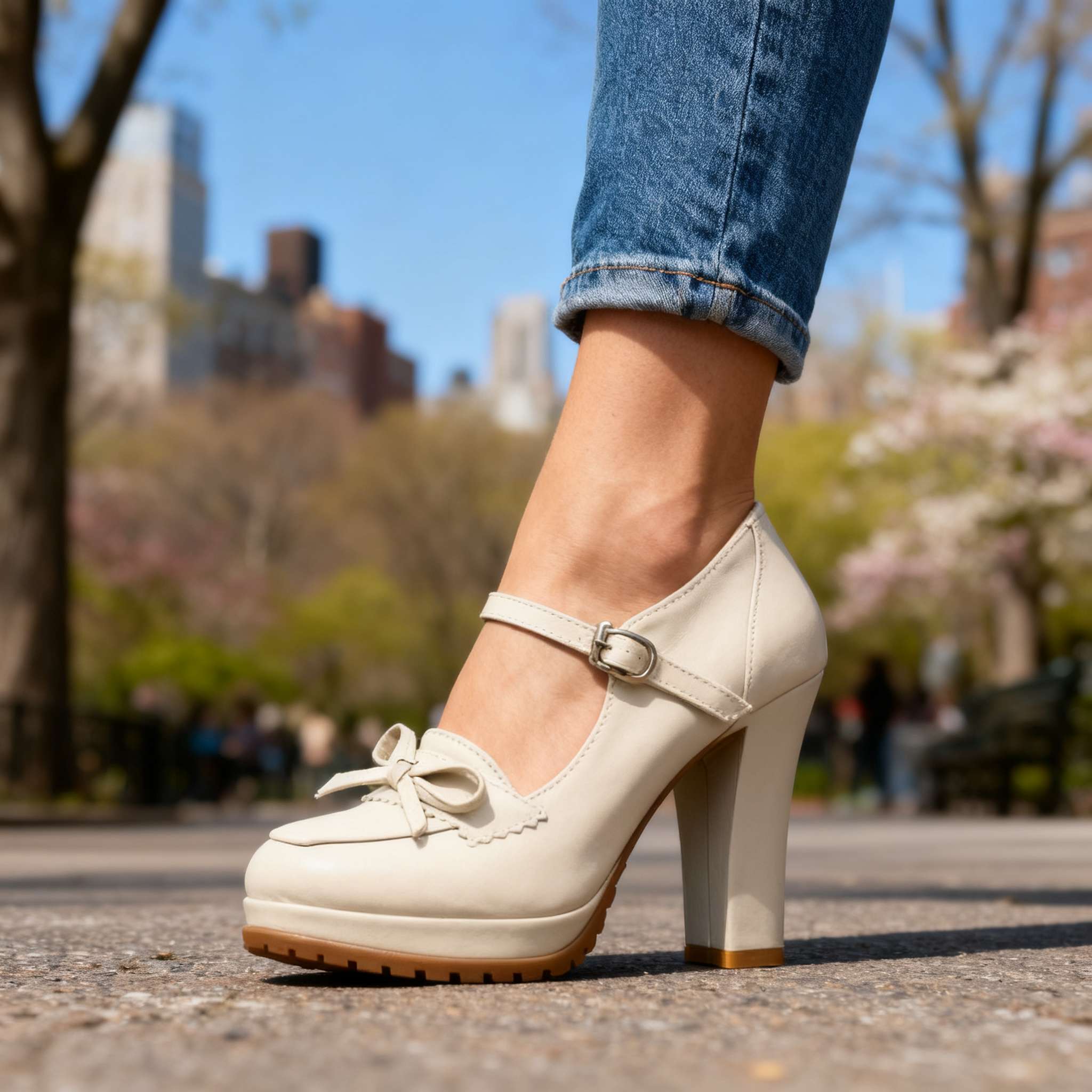 Ashley Bow-Tie Buckle Pumps