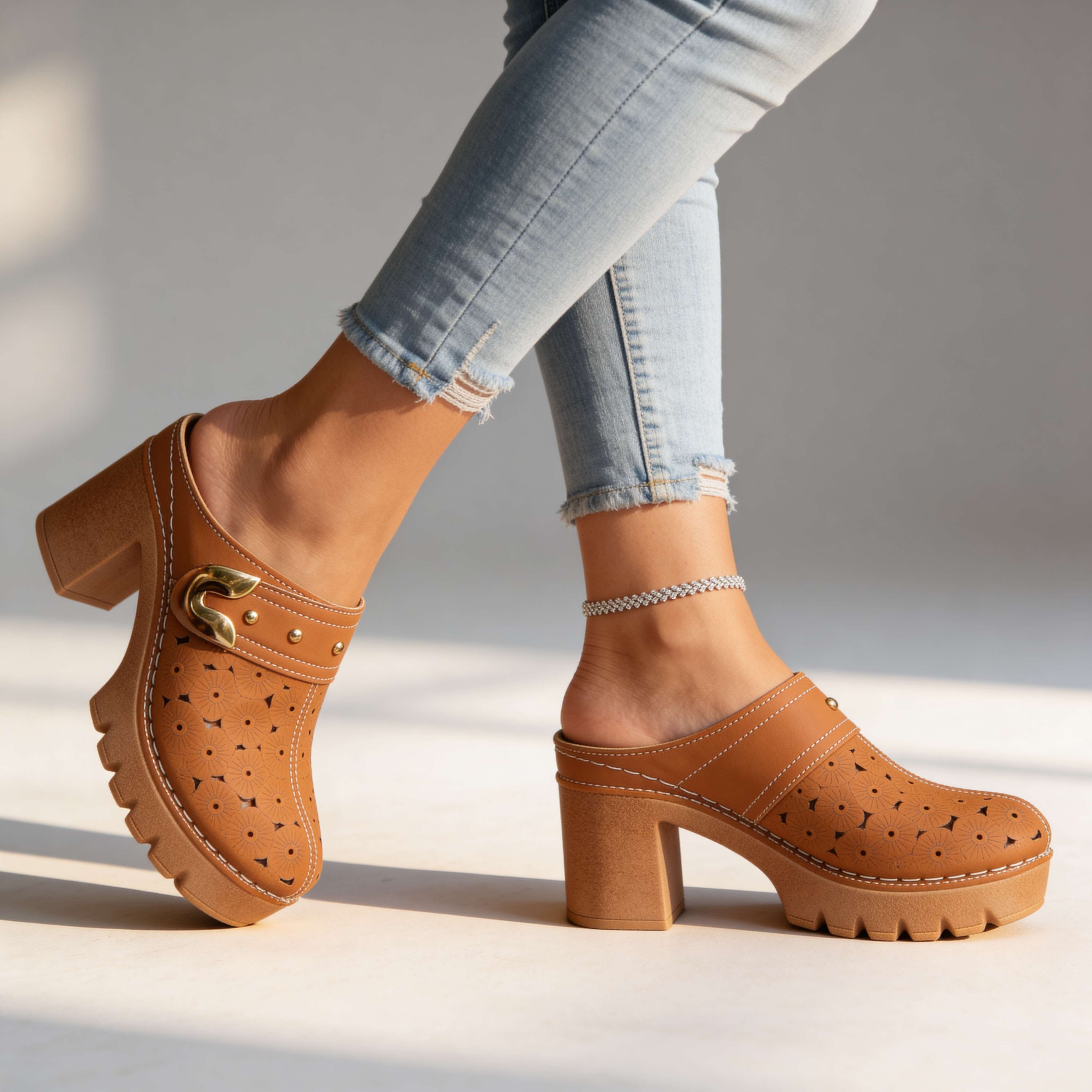 Melissa Buckle Slip-On Clogs