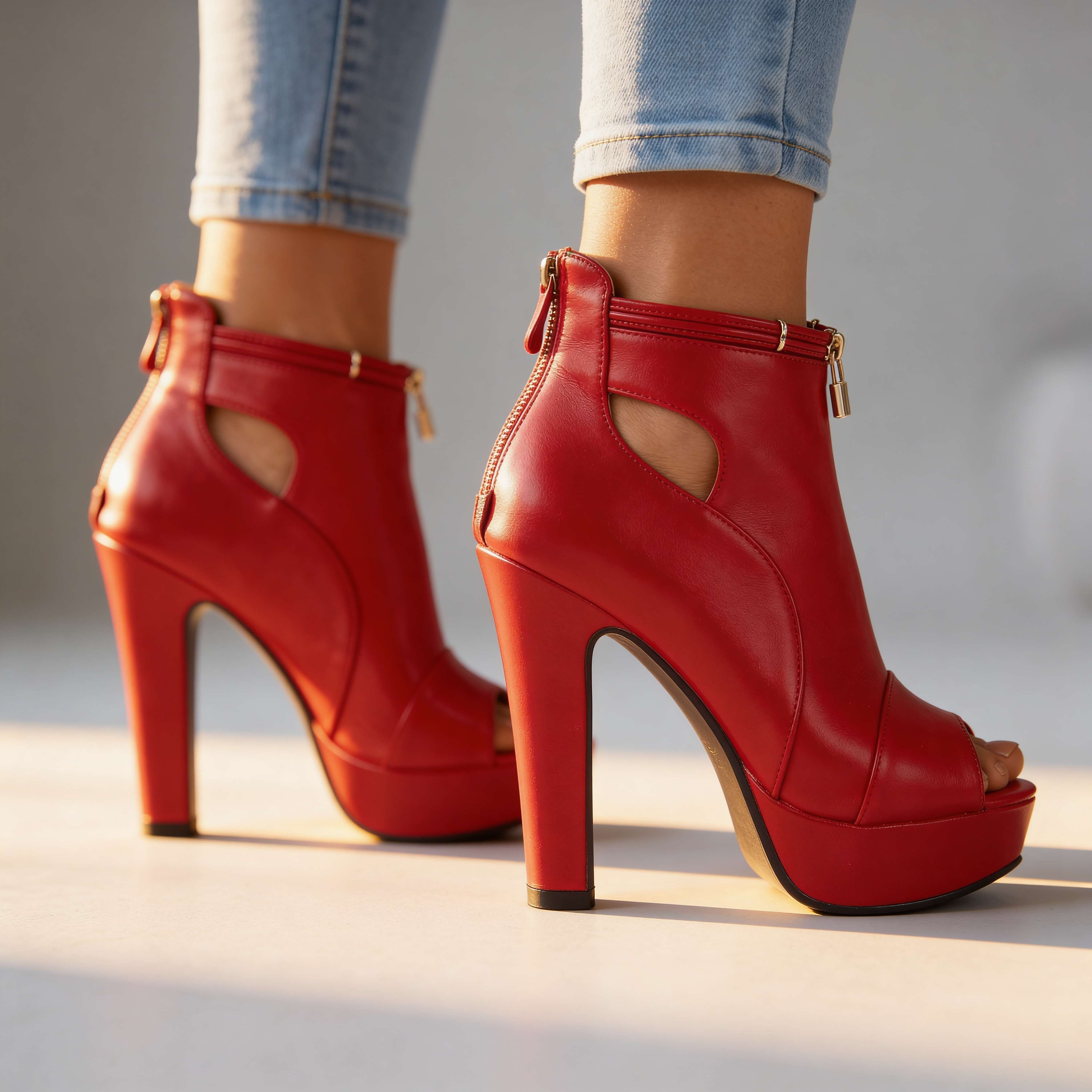 Valeria Open Toe Heels
