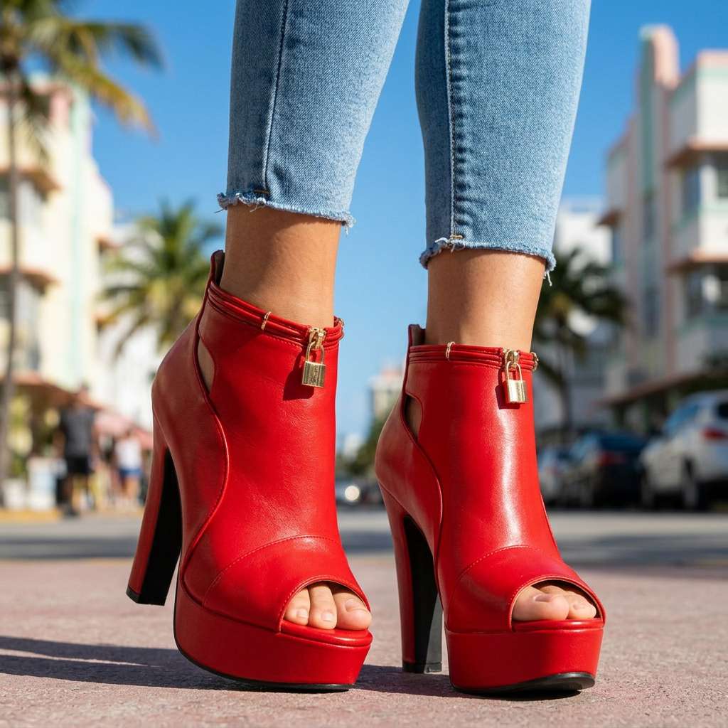 Valeria Open Toe Heels