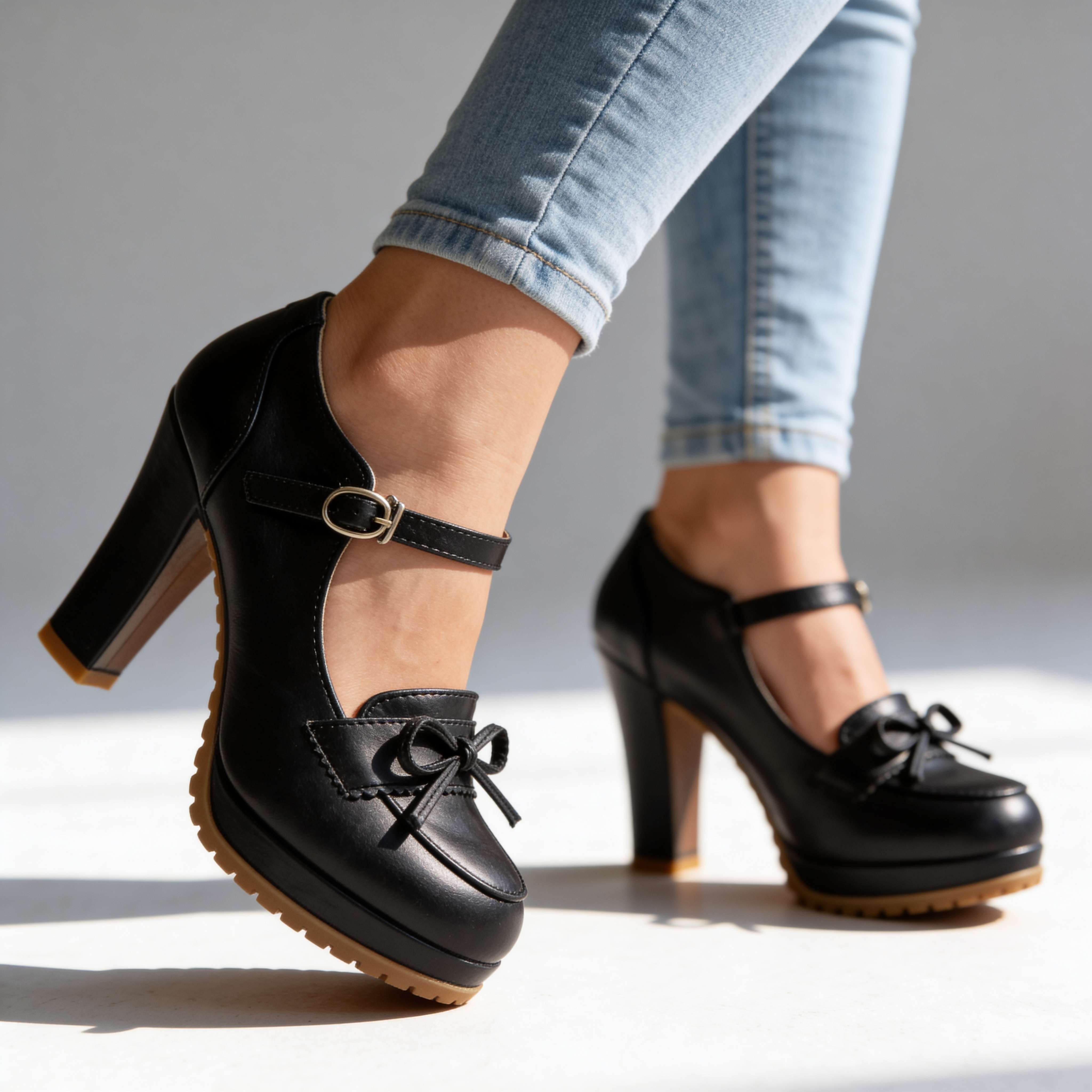 Ashley Bow-Tie Buckle Pumps