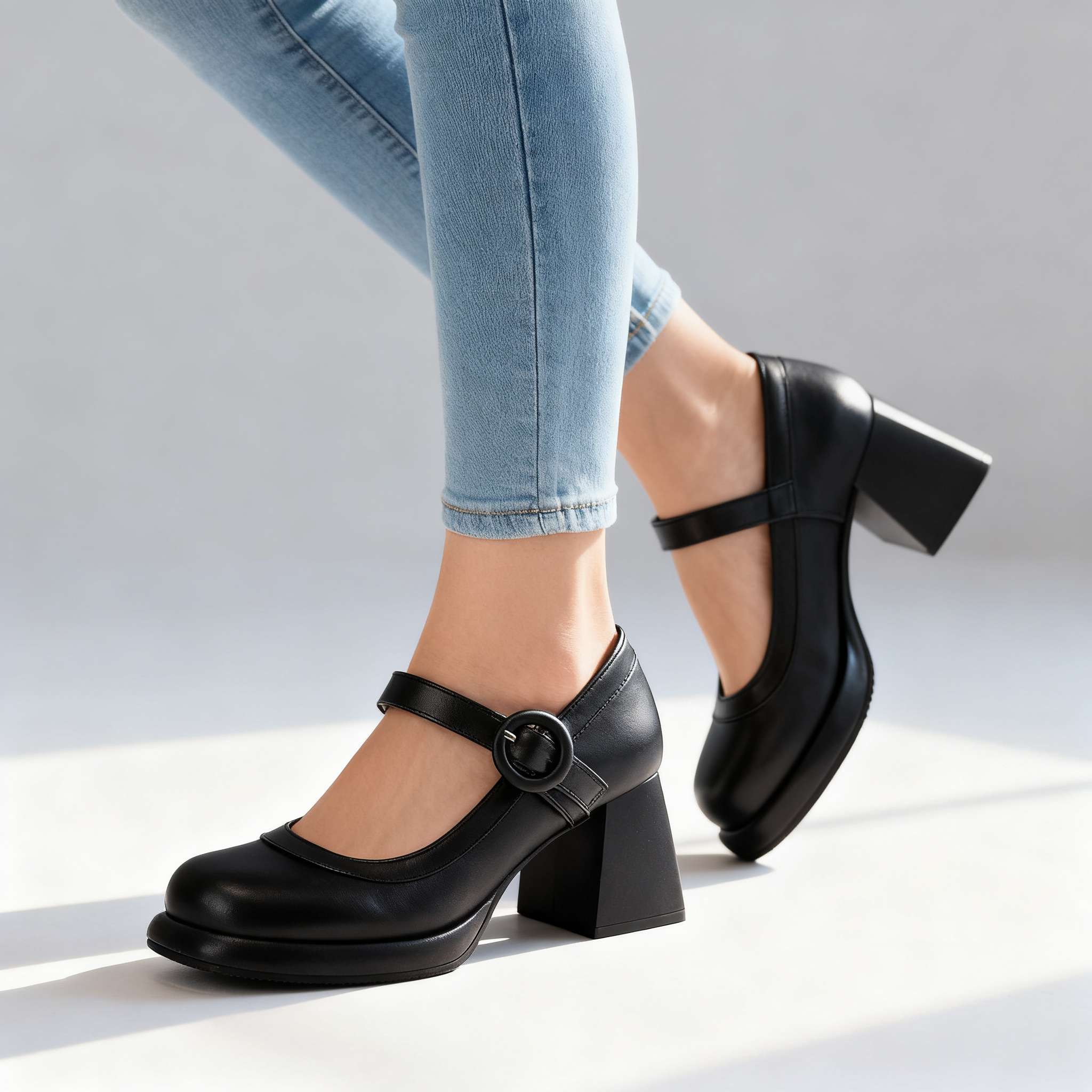 Sabina Buckle Strap Pumps